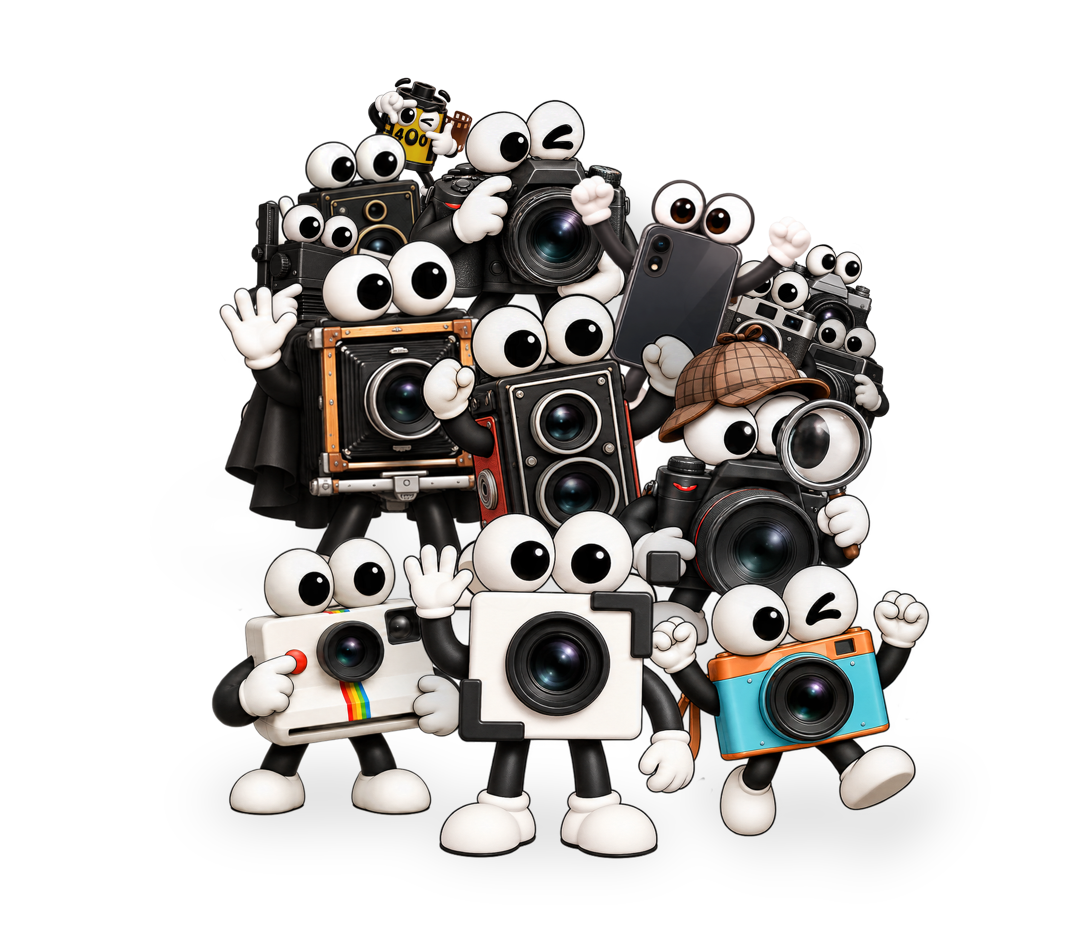 Il gruppo degli avatar Photo Crew della prima uscita