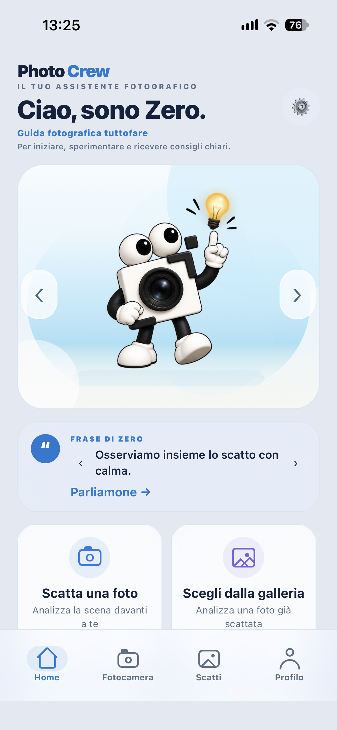 Home · Zero ti dà il benvenuto