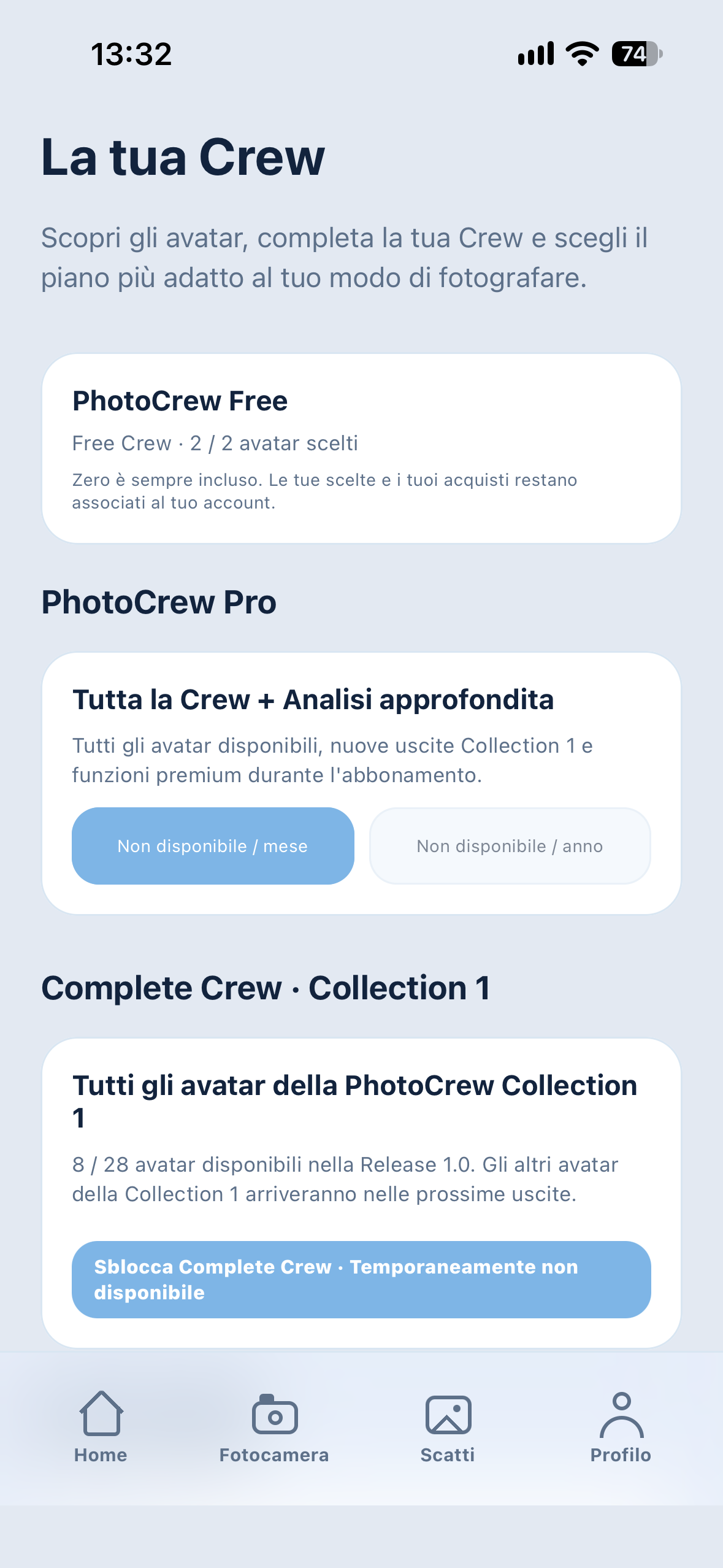 La tua Crew e le Collection